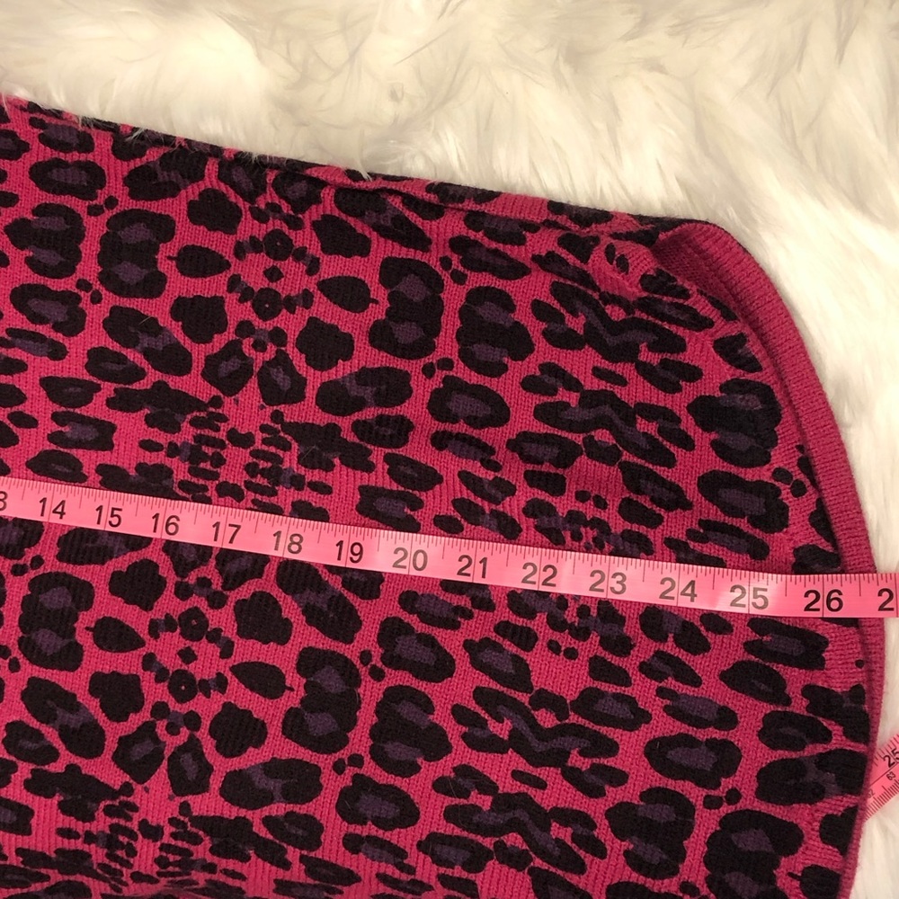Design History Pink&Purple Animal Print Sweater XL - Picture 7 of 10